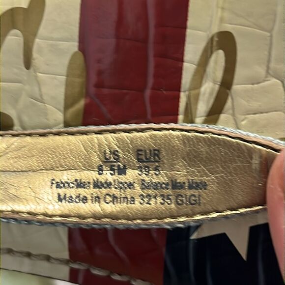 Sam Edelman | Gigi Heavenly Blue American Flag Strappy Ankle Buckle Sandal 8.5 - Picture 8 of 9